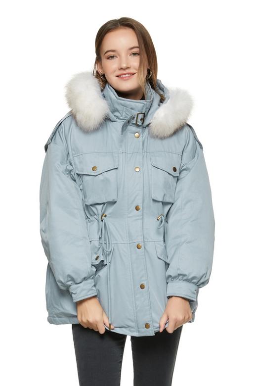 AUGUST 1 EIGHT 抽绳收腰工装风羽绒服 8414 商品图0