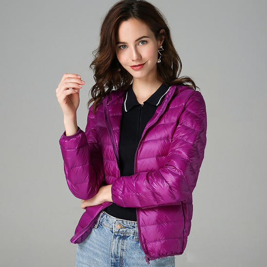 丁摩 连帽白鸭绒保暖轻羽绒服ML-30-CN204-DJ99 商品图4