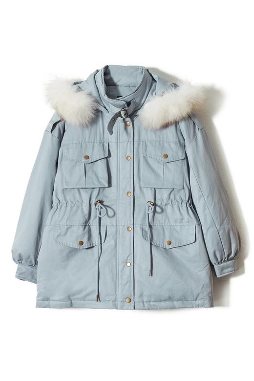 AUGUST 1 EIGHT 抽绳收腰工装风羽绒服 8414 商品图3