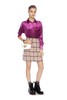 AVA 粉色格纹A字裙 4797 商品缩略图3