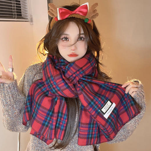 【超舒适~新款情侣保暖围巾】新款围巾女咖色保暖甜美披肩围脖冬季百搭学生出行防寒围脖男 商品图3