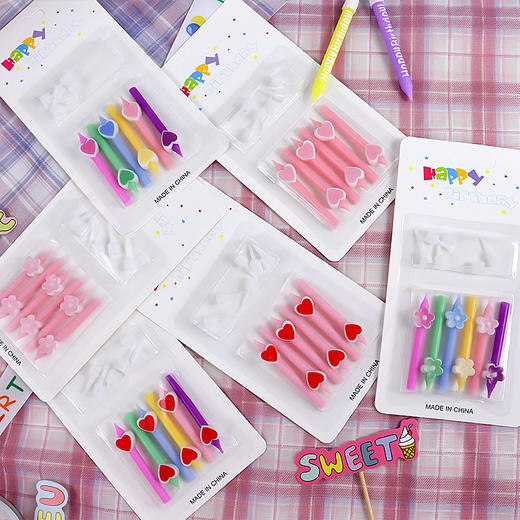 彩色小花蜡烛（单拍不发） 商品图1