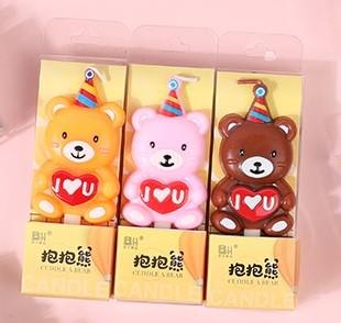 小熊蛋糕装饰 摆件韩国ins可爱卡通生日蜡烛儿童派对甜品装扮 商品图2