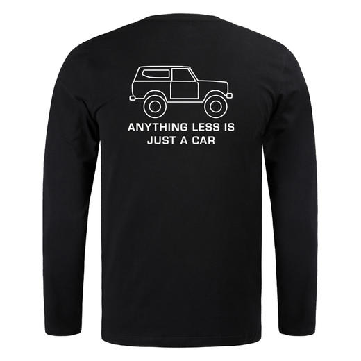 自由基地秋冬新款简约car图案打底长袖T恤经典黑白色团队休闲队服 NMT-1917 商品图3