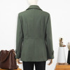 FOCALS福柯斯新款宽松休闲纯色羊毛短款双排扣外套风衣FRRAF077AG 商品缩略图2