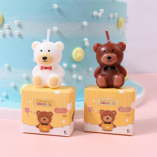 小熊蛋糕装饰 摆件韩国ins可爱卡通生日蜡烛儿童派对甜品装扮 商品图3