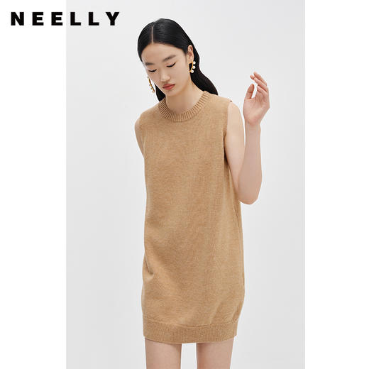 NEELLY纳俪商场同款冬季新款高领毛衣女时尚套装两件套连衣裙高级N22112Z01150 商品图2