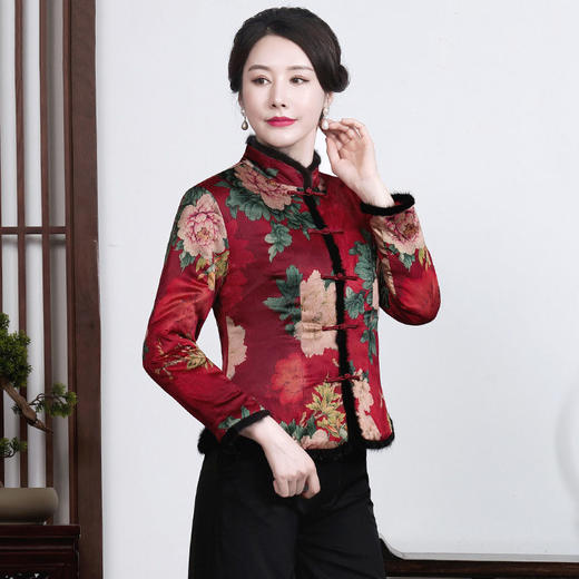 洋气旗袍外套唐装上衣，日常婚宴礼服两件套装HH-3103 商品图2