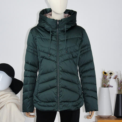 FOCALS福柯斯新款纯色修身连帽短款连帽羽绒服FRGDD827 商品图1