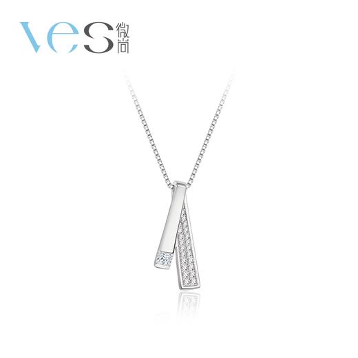 简约几何交叉丝带银925套链 商品图5