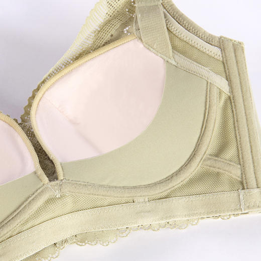 都市丽人内衣聚拢升杯B:中厚C:薄蕾丝四排扣无钢圈3/4杯常规文胸YB25A1 商品图5