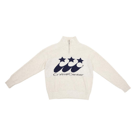 cryingcenter 慧星系列 高领polo针织 厚款双色毛衣 商品图3