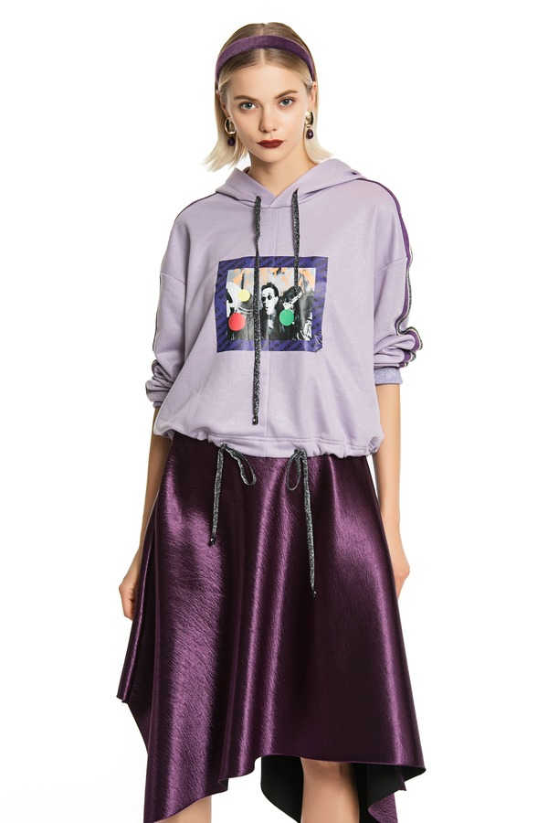 SUMMER & SAGE 人物印花连帽卫衣 4553