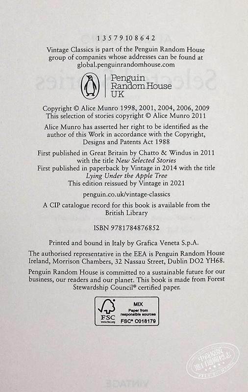 预售 【中商原版】艾丽斯芒罗故事选集 第二卷 1995-2009年 英文原版 Selected Stories Volume Two 1995-2009 Alice Munro 商品图4