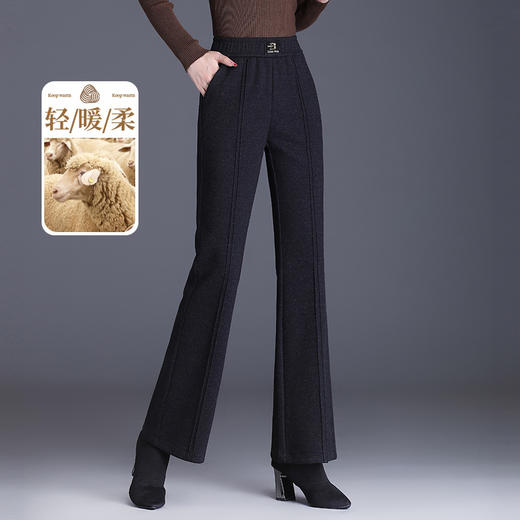 简约厚实保暖时尚通勤松紧腰气质休闲微喇裤MYX-FLS-JZYC82117-L 商品图2