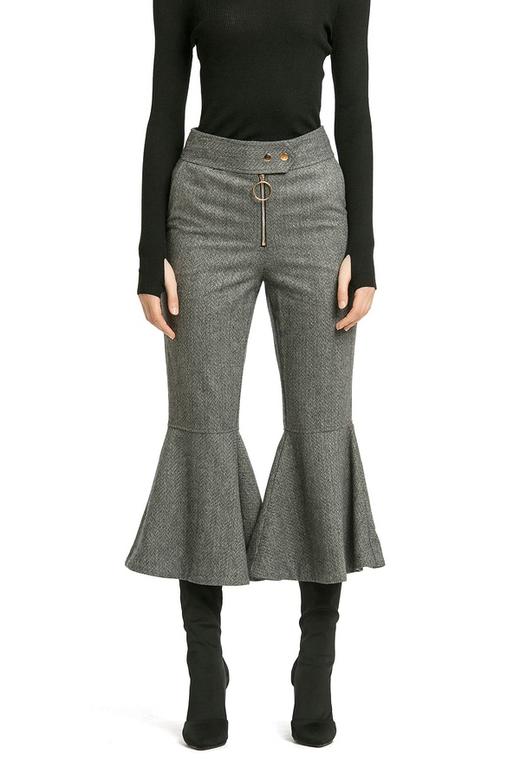 NOIR 复古格纹喇叭裤 983 商品图2