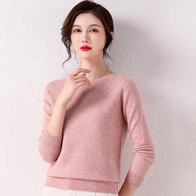 丁摩 100%绵羊毛圆领羊毛衫2203-DY199-WX097