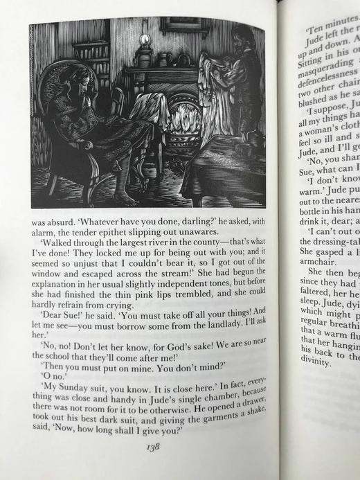 托马斯·哈代《无名的裘德》 数十幅木版画插图 精装18开带书匣 商品图9