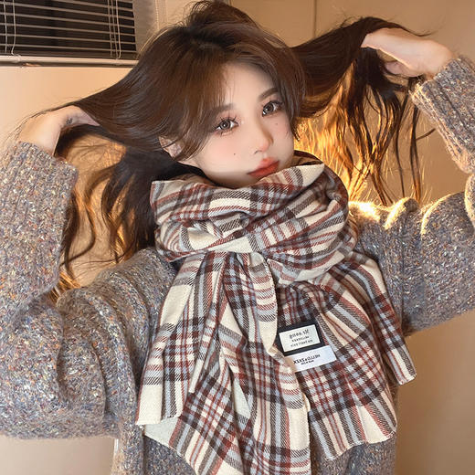 【超舒适~新款情侣保暖围巾】新款围巾女咖色保暖甜美披肩围脖冬季百搭学生出行防寒围脖男 商品图2