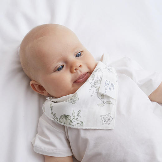 【2条装】Domiamia哆咪呀婴儿宝宝口水巾纱布三角巾新生儿围嘴喂奶巾 商品图2