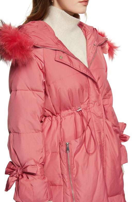 AUGUST 1 EIGHT 蝴蝶结袖口毛领羽绒服 8412 商品图2