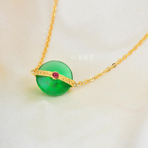 【平安一生】绿琉璃项链  CB2210112 商品图4
