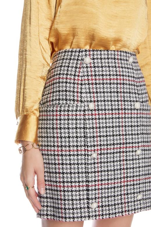 SUMMER & SAGE 双排扣格纹半裙 4783 商品图2