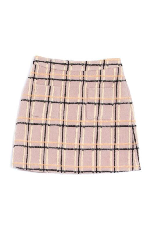 AVA 粉色格纹A字裙 4797 商品图4