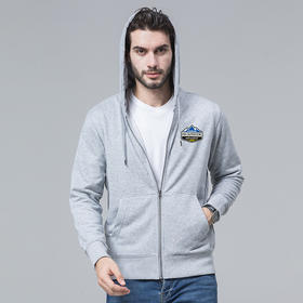 自由基地秋冬新款带帽拉链卫衣定制越野绣花图案户外休闲毛圈外套 NMT-1922