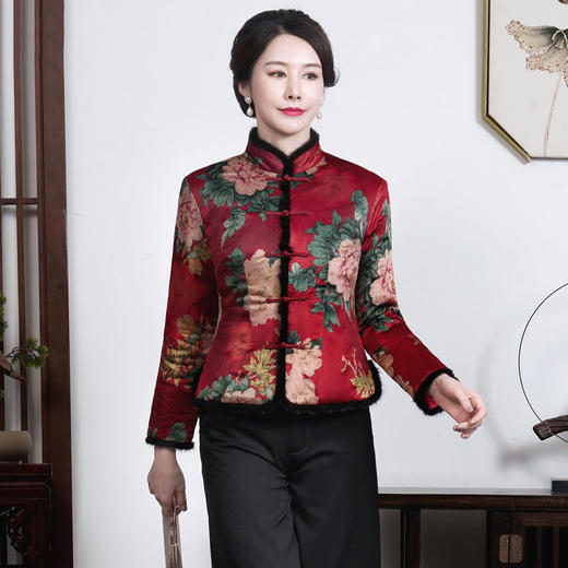 洋气旗袍外套唐装上衣，日常婚宴礼服两件套装HH-3103 商品图1