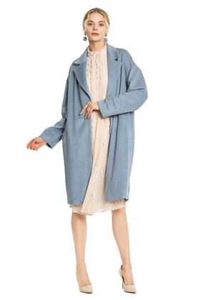 AUGUST 1 EIGHT 蓝色翻领束腰外套 4541