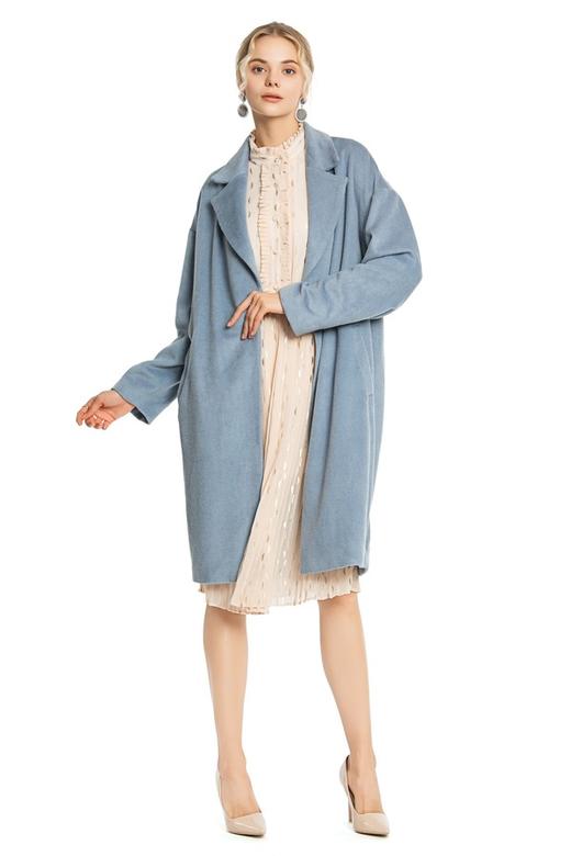 AUGUST 1 EIGHT 蓝色翻领束腰外套 4541 商品图0