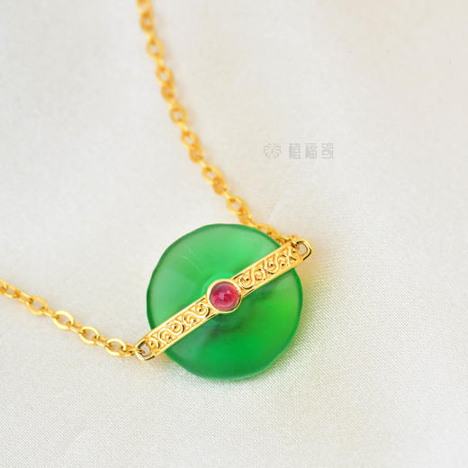 【平安一生】绿琉璃项链  CB2210112 商品图2