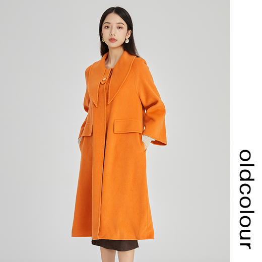 oldcolour2022年冬季新款通勤时尚手工呢料长外套女GN41156909 商品图1