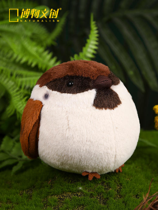 博物文创 小圆宝系统树麻雀毛绒玩偶挂件小号公仔书包呆萌可爱 商品图4