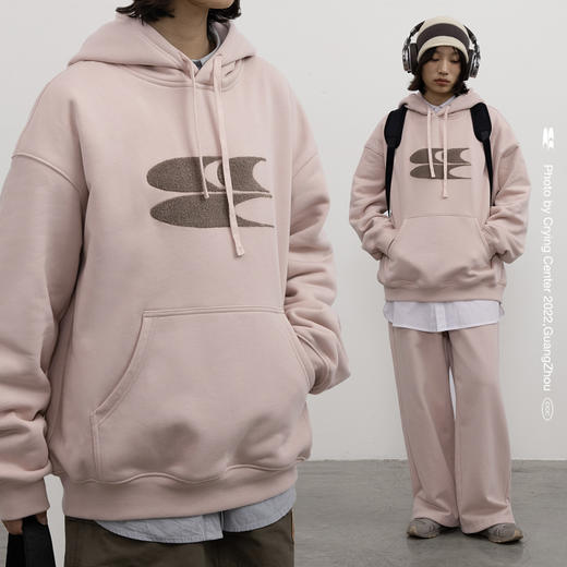 CryingCenter哭喊泪粉色 宽松直筒加绒加厚卫衣裤 裤子居家休闲 商品图2