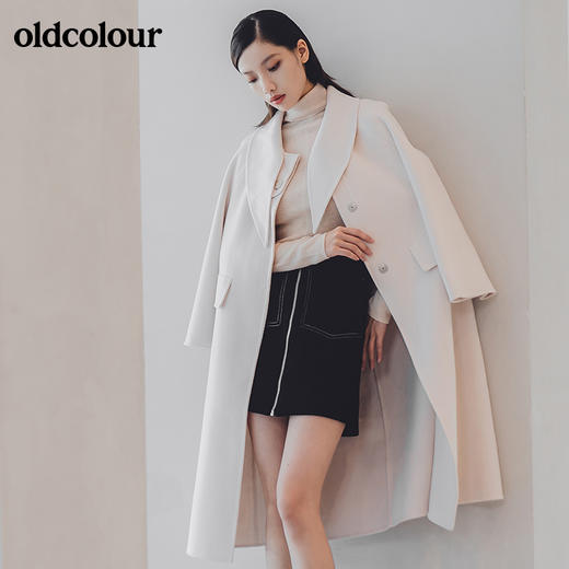 oldcolour2022年冬季新款通勤时尚手工呢料长外套女GN41156909 商品图3