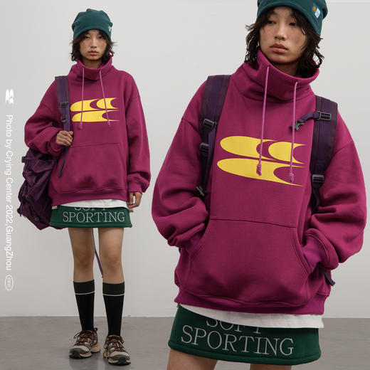 CryingCenter 三色经典LOGO 加绒套头高领卫衣 哭喊中心 商品图2