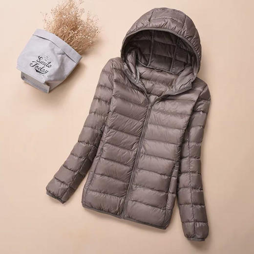 丁摩 连帽白鸭绒保暖轻羽绒服ML-30-CN204-DJ99 商品图7