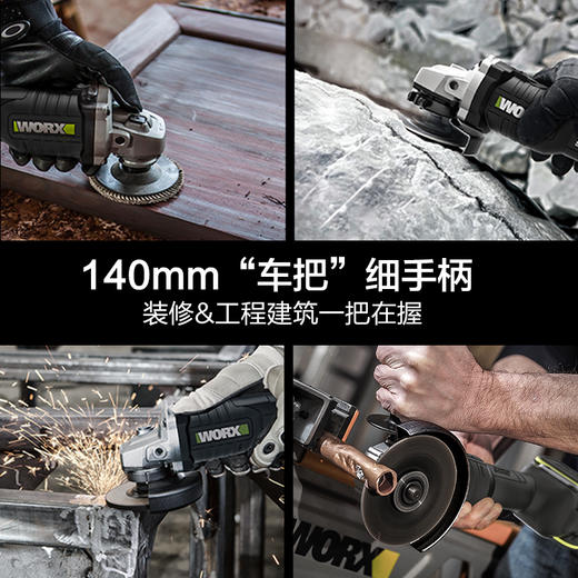 威克士工业级家装细手柄锂电角磨机WU806水电工大功率切割打磨机 商品图2
