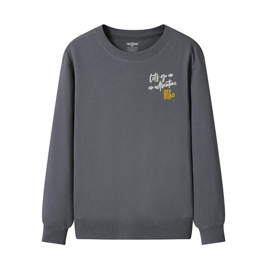 自由基地2022新款套头圆领卫衣白描越野车图案设计印花个性毛圈款 NMT-1918 商品图6