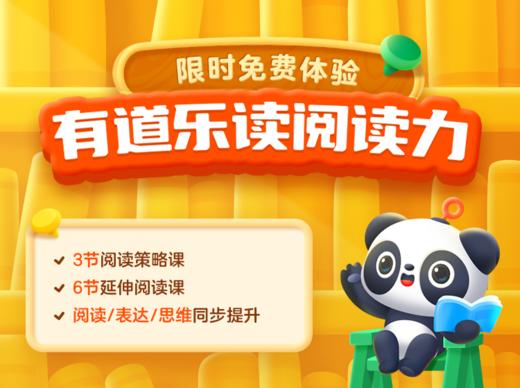 【0.01元领】有道乐读少儿阅读提升入门课3节阅读策略课+6节延伸阅读  AI互动课堂  阅读表达思维全面提升 商品图0