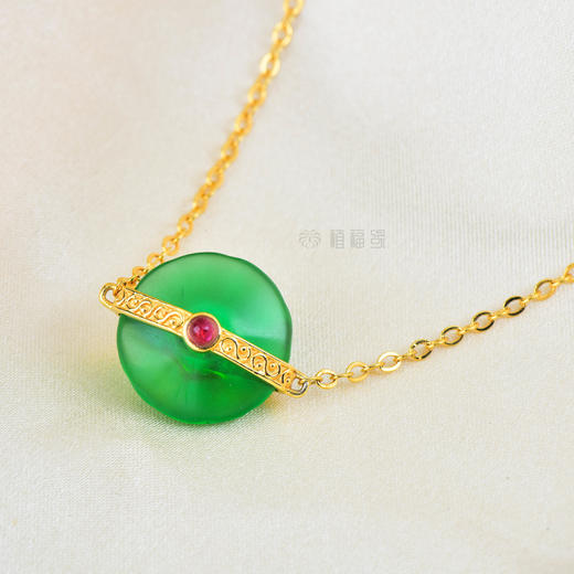 【平安一生】绿琉璃项链  CB2210112 商品图5