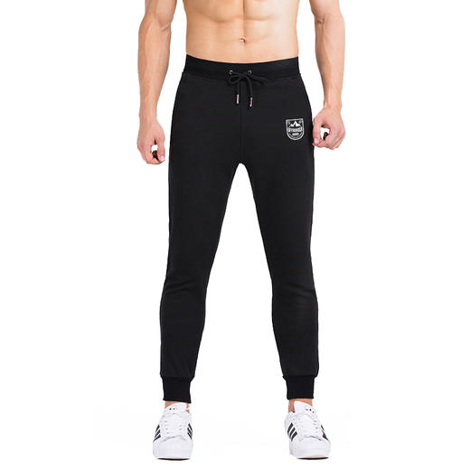 自由基地秋冬新款针织卫裤简约越野户外印花图案标志毛圈舒适长裤 NMK-1009 商品图0