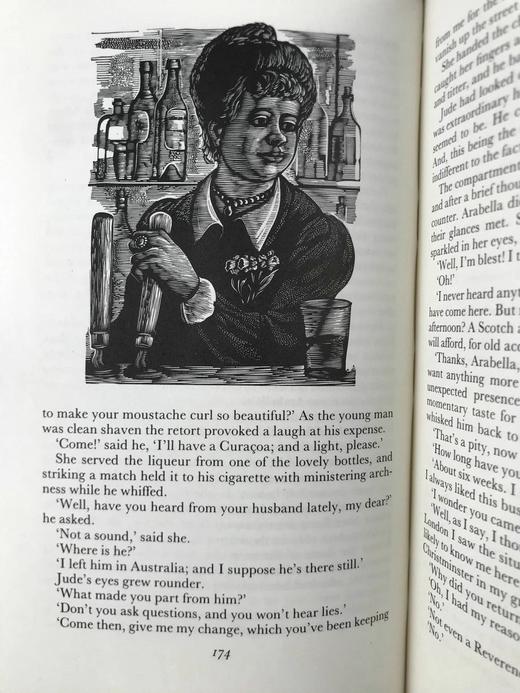 托马斯·哈代《无名的裘德》 数十幅木版画插图 精装18开带书匣 商品图7