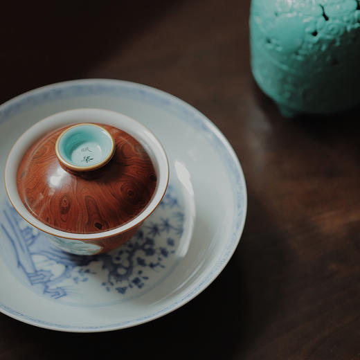 忘言造物 矾红本金书静心经品杯 容量70ml 高5.6cm*口径5cm 商品图7
