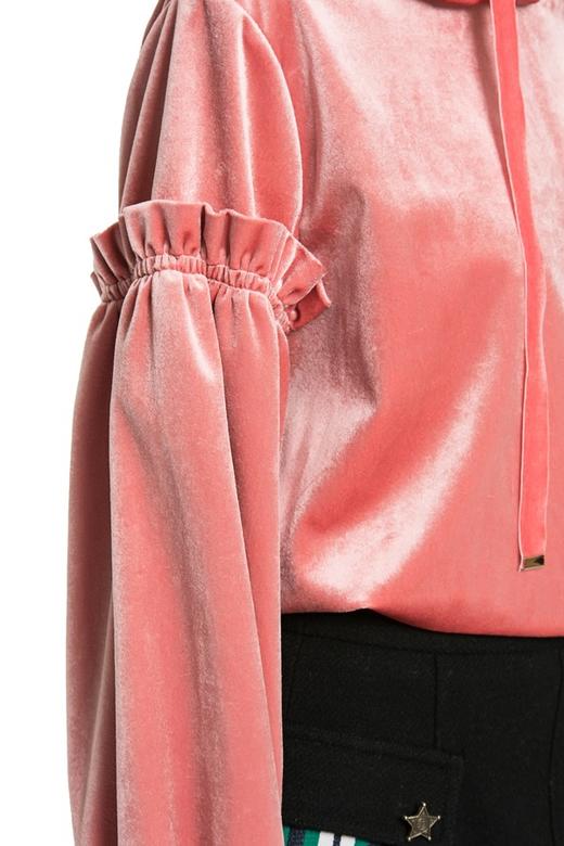 SUMMER & SAGE 灯笼袖连帽丝绒卫衣 4551 商品图3