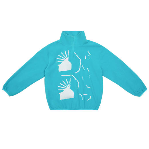 cryingcenter 泪屋系列 杂草屋 双色刺绣高领细摇粒绒 外套 商品图2