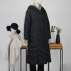 FOCALS福柯斯新款休闲拼接假两件连帽长款款羽绒服FYBDD717NM 商品缩略图1