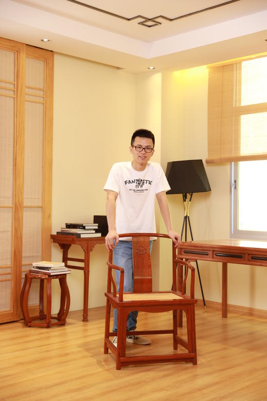 红桥红  家具严选  缅甸花梨（大果紫檀）【藤面 嘉木堂 矮靠背 南官帽椅】 商品图4